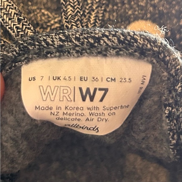 Allbirds Womens Wool Runners Mizzle 0719 NV1 grey Running Shoes Sneakers‎ Size 7 - Picture 5 of 5
